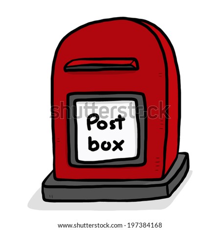 post box / cartoon vector and illustration, hand drawn style, isolated ...