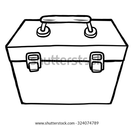 Tool Box Cartoon Vector Illustration Black Stock Vector 324074789 ...