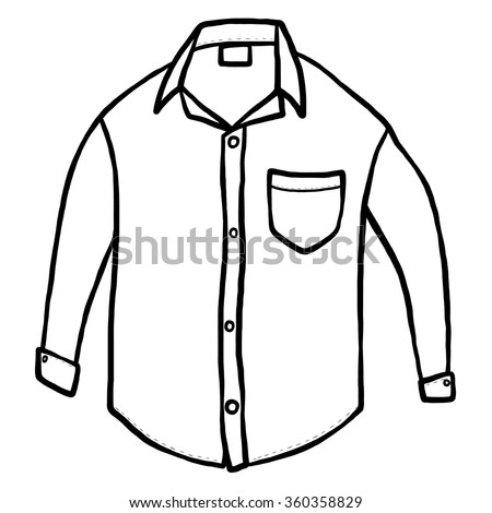 Button Up Shirt Technical Flat Sketch Sketch Coloring Page