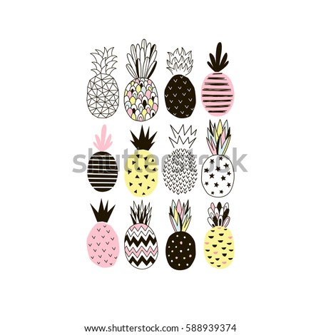decorative pineapple poster