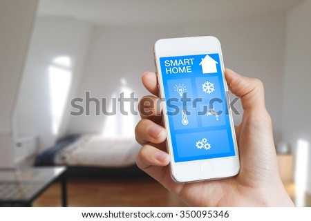 Smartphone Home Automation smart home automation app on smartphone stock photo 350095346 Smartphone Home Automation smart home automation app on smartphone stock photo 350095346