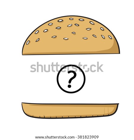 Burger Bun Stock Vector 381823909 - Shutterstock