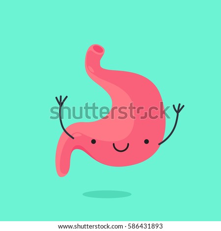 Stomach Character Vector Illustration Stock Vector 586431893 - Shutterstock