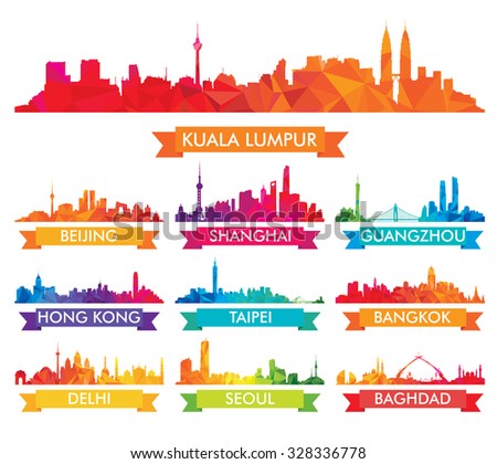 Colorful Skyline of Asian Cities