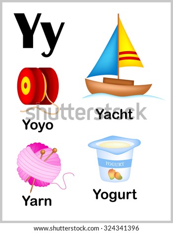 cute colorful alphabet letter y set stock illustration 324341396 words that start with the letter y