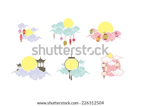 Moon festival icons