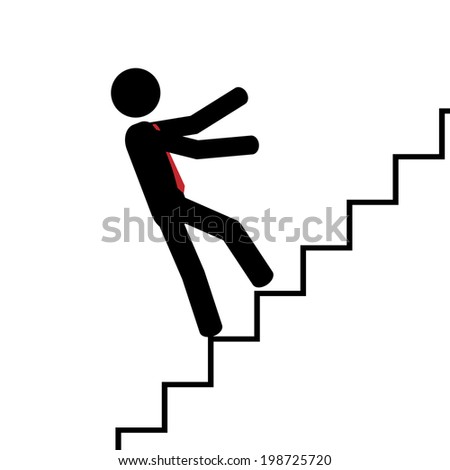 Beautiful Woman Walking Stairs Stock Vector 11019925 - Shutterstock