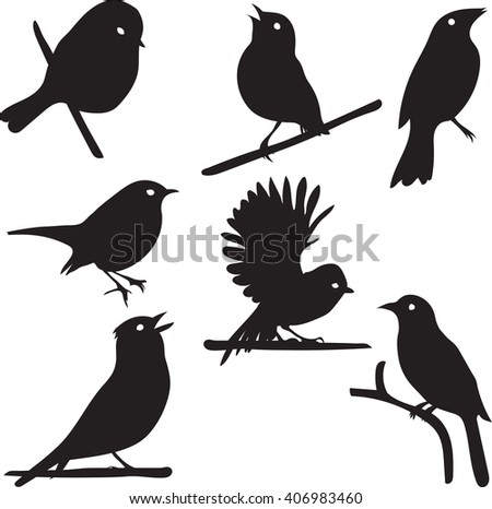 Birds Set Stock Vector 130157714 - Shutterstock