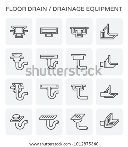 Floor Drain Drainage Equipment Vector Icon Stock Vector 1012875340 ...