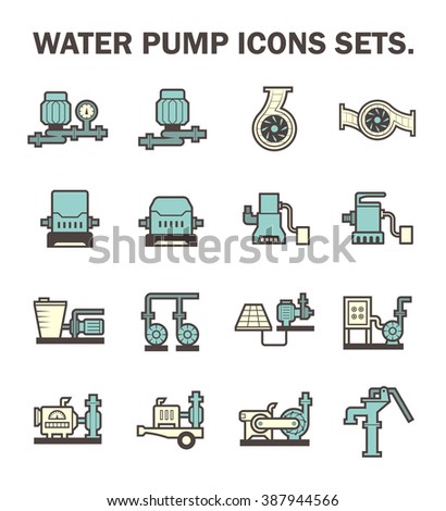 Vector Icon Water Pump Station Water Stock Vector 387944566 - Shutterstock