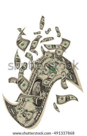 Money Falling Sky Over White Background Stock Photo 23027434 - Shutterstock