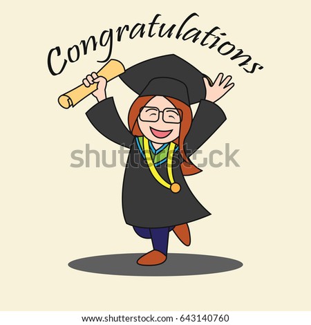 Young Woman Graduate Holding Hire Me Stock Vector 476354980 - Shutterstock