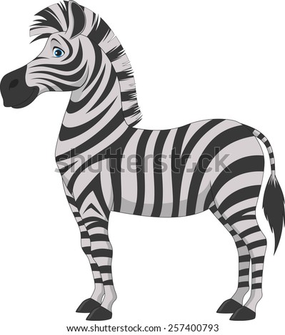 Happy Zebra Cartoon Stock Vector 257400793 - Shutterstock