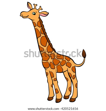 Cartoon Wild Animals Kids Little Cute Stock Vector 420521656 - Shutterstock