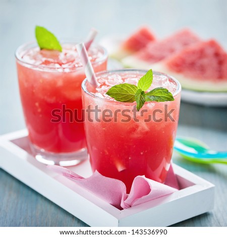 watermelon smoothies - stock photo