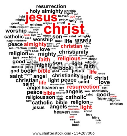 Jesus Christ Word Cloud Stock Vector 134289806 - Shutterstock