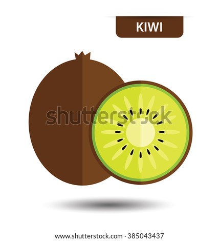 Kiwi, fruit vector illustration
