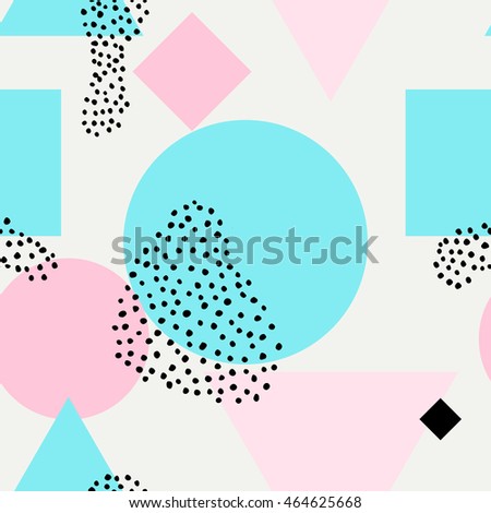 Boho Seamless Pattern Pink Black Ink Stock Vector 464625668 - Shutterstock