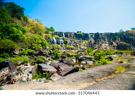 The big Pongour waterfall near Da Lat city, Vietnam