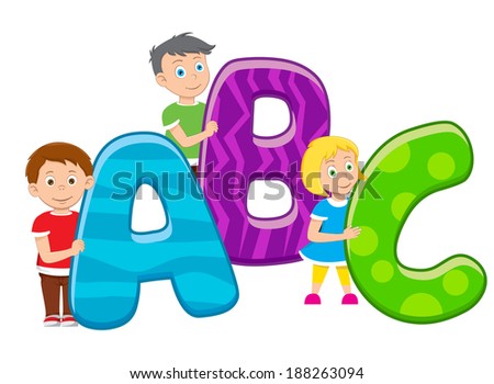 Funny Alphabet Cute Kids Abcd Stock Vector 160570715 - Shutterstock