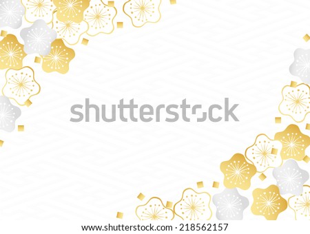 Pattern of a Japanese traditional Japanese apricot