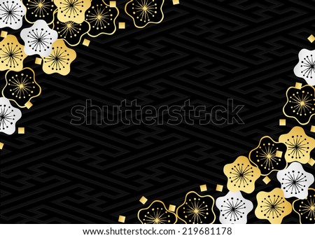 Pattern of a Japanese traditional Japanese apricot