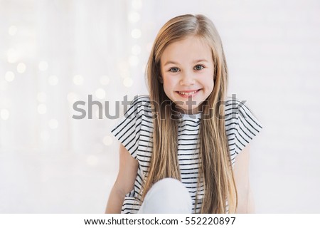 Laughing cute girl portrait