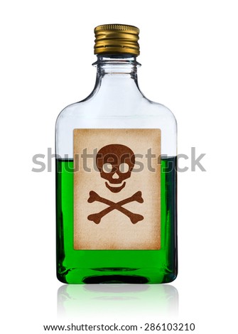 Poison Bottle Warning Sign Label Isolated Stock Photo 61921717 ...