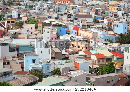City aerial panoramic view of Can Tho