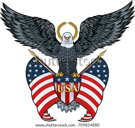 American Eagle Usa Shield Stock Vector 82376848 - Shutterstock