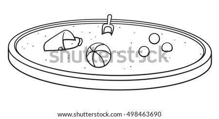 Sandbox Cartoon Style Vector Art And Illustration Sandbox Cartoon Style Vector Art And Illustration