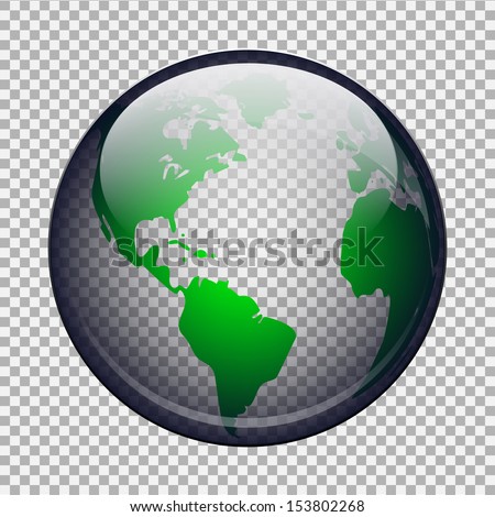 Transparent Globe Stock Vector 153802253 - Shutterstock