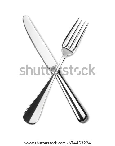 Crossed Fork Over Knife Vector Stock Vector 155807891 - Shutterstock