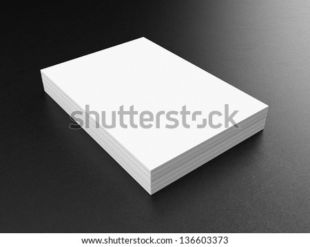 Download A 4 Blank Paper Stack Mockup Leather Stock Illustration ...