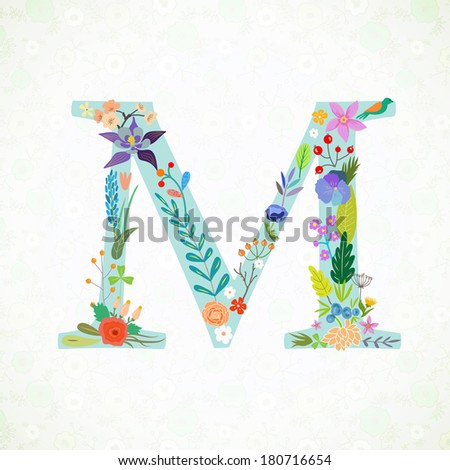 M Colorful Flower Letter Stock Photos, Images, & Pictures | Shutterstock