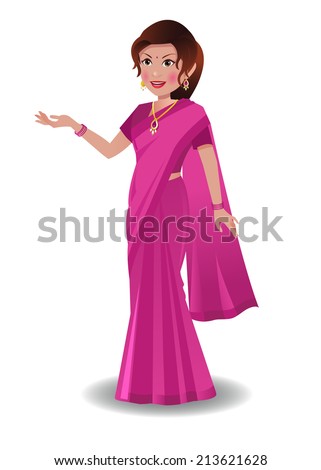 Indian Woman Wearing Traditional Dress Stock Images, Royalty-Free ...