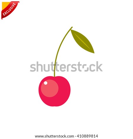 cherry icon, vector cherry icon, isolated cherry sign