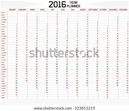 custom yearly planner
