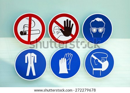 Mandatory Signs Construction Health Safety Sign Stock Vector 153833123 ...