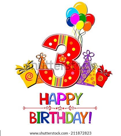 3 Year Birthday Stock Images, Royalty-Free Images & Vectors | Shutterstock