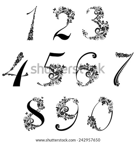 Floral Numbers Stock Images, Royalty-Free Images & Vectors | Shutterstock