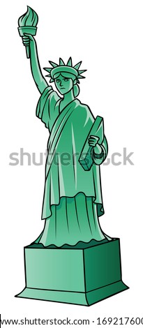 Liberty Statue Cartoon Illustration Stock Illustration 169217600 ...