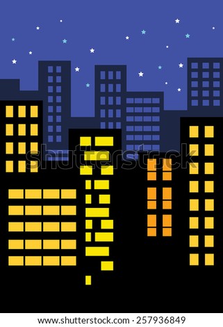 Vector City Cartoon Background เวกเตอร์สต็อก 257936849 - Shutterstock