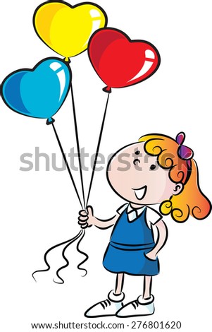 School Kids Holding Balloons เวกเตอร์สต็อก 276801620 - Shutterstock