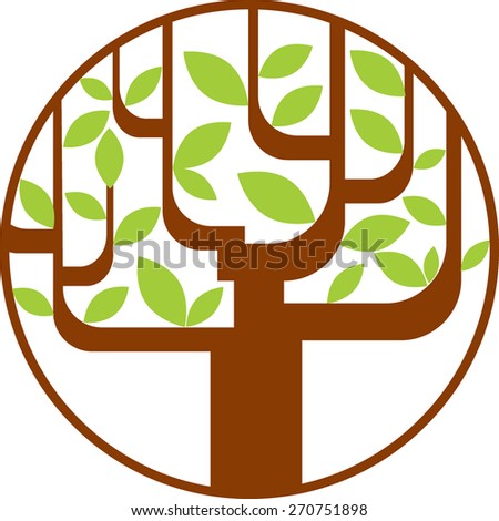 Tree Icon Concept Stylized Tree Leaves Stock Vector 238798708 Shutterstock Green Tree Vector Logo Design Garden Concept Eco Icon Stock Vector Illustration Of Concept