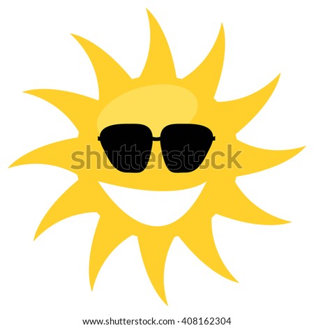 Sun Wearing Sunglasses Smiling Isolated On Stock Illustration 31364752 ...