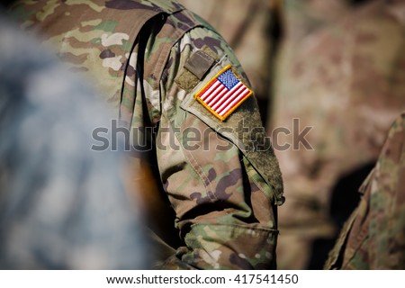 USA flag and US Army