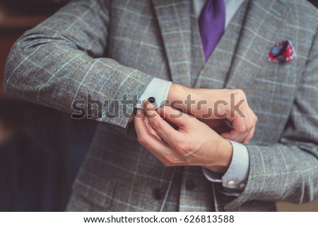 Businessman in suit close-up