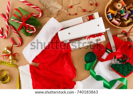 diy christmas hobby background sewing machine gift box ribbons basket with threads - Christmas Decorations To Make With Sewing Machine diy christmas hobby background sewing machine gift box ribbons basket with threads - Christmas Decorations To Make With Sewing Machine
