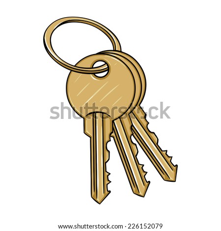 Vector Cartoon Bunch Modern Keys Stock Vector 226152079 - Shutterstock